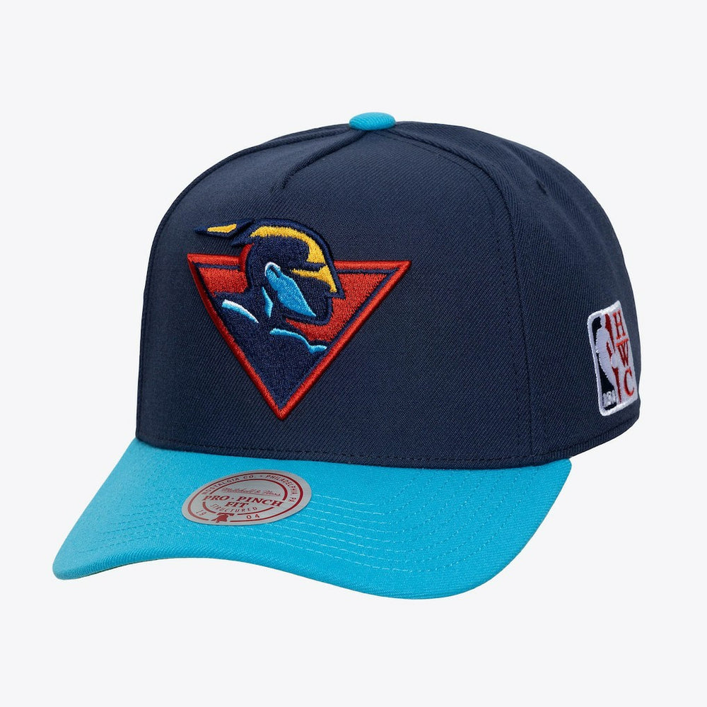 Navy Golden State Warriors Hardwood Classics Legendary Away Pro-Pinch Adjustable Hat sale | NBA
