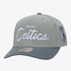 Gray Boston Celtics Thunderstorm Head Coach Pro Crown Snapback Hat | NBA