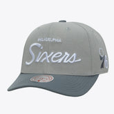 Gray Philadelphia 76ers Thunderstorm Head Coach Pro Crown Snapback Hat | NBA