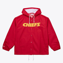 Kansas City Chiefs Coaches Full-Snap Hooded Windbreaker Jacket | NFL New
