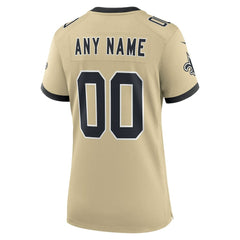 New Orleans Saints Women's Gameday Golds Alternate Custom Game Jersey | NFL New