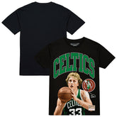 Black Larry Bird Boston Celtics Hardwood Classics Player Arch T-Shirt | NBA