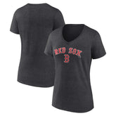 Boston Red Sox Women's Team Lockup V-Neck T-Shirt - MLB T-shirts