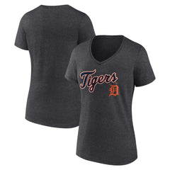 Detroit Tigers Women's Team Lockup V-Neck T-Shirt - MLB T-shirts