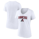 Arizona Diamondbacks Women's Team Lockup V-Neck T-Shirt - MLB T-shirts
