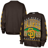 San Diego Padres '47 Women's Trendy Team Go Big Oversized Sweatshirt - MLB Sweatshirts
