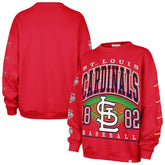 St. Louis Cardinals '47 Women's Trendy Team Go Big Oversized Sweatshirt - MLB Sweatshirts