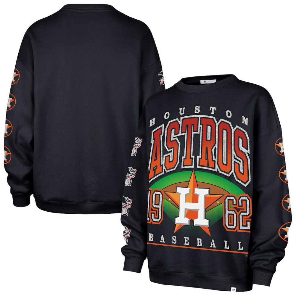Houston Astros '47 Women's Trendy Team Go Big Oversized Sweatshirt - MLB Sweatshirts