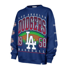 Los Angeles Dodgers '47 Women's Trendy Team Go Big Oversized Sweatshirt - MLB Sweatshirts