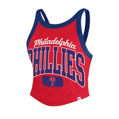 Philadelphia Phillies '47 Women's Trendy Team Rally Sporty Cropped Racerback Tank Top - MLB Tanks
