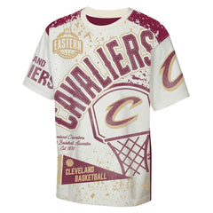 Cream Cleveland Cavaliers Outerstuff Youth Top Player All-Over-Print T-Shirt sale | NBA
