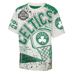 Cream Boston Celtics Outerstuff Youth Top Player All-Over-Print T-Shirt | NBA