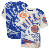 Cream New York Knicks Outerstuff Youth Top Player All-Over-Print T-Shirt | NBA