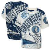 Cream Minnesota Timberwolves Outerstuff Youth Top Player All-Over-Print T-Shirt | NBA