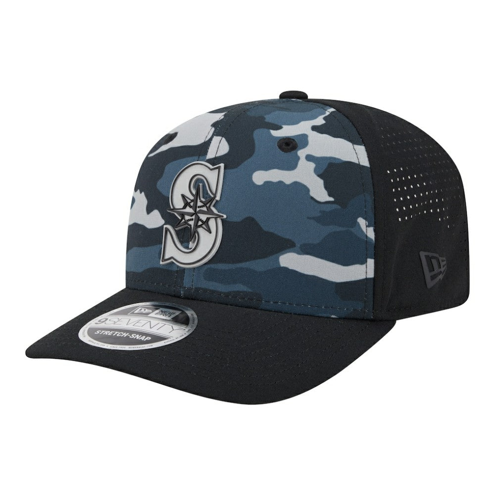 Seattle Mariners New Era Tonal Camo 9SEVENTY Stretch-Snap Hat - MLB Hats