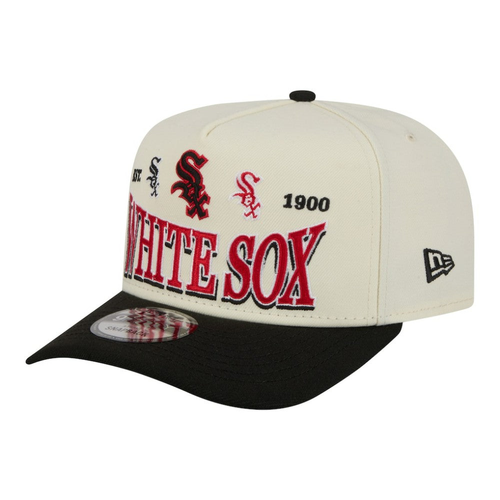 Chicago White Sox New Era Throwback Tri-Hit A-Frame 9FIFTY Adjustable Hat - MLB Hats