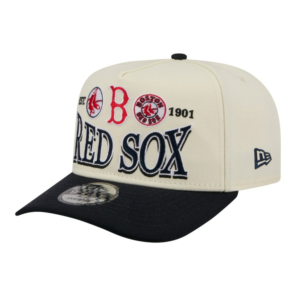 Boston Red Sox New Era Throwback Tri-Hit A-Frame 9FIFTY Adjustable Hat - MLB Hats