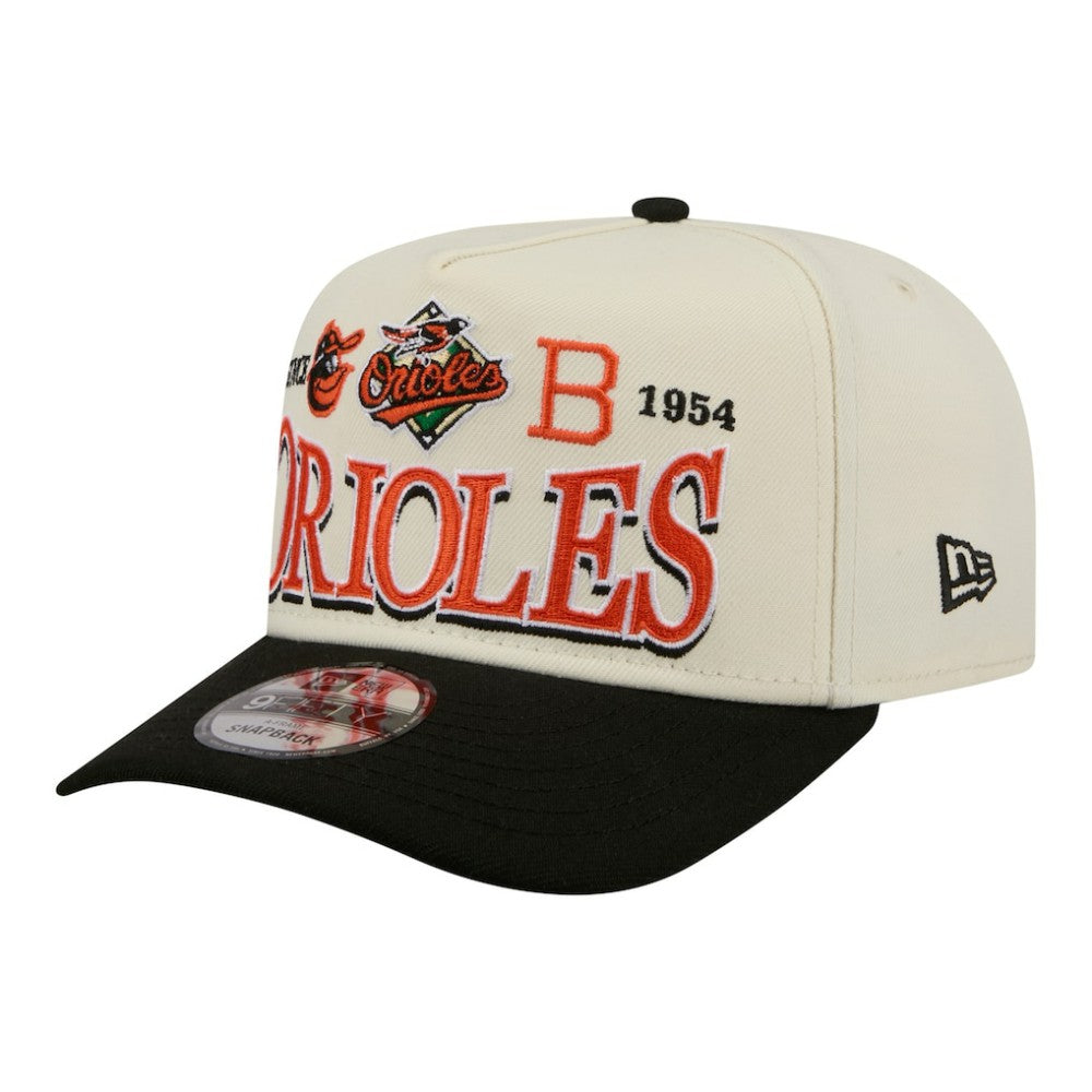 Baltimore Orioles New Era Throwback Tri-Hit A-Frame 9FIFTY Adjustable Hat - MLB Hats