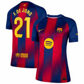 Frenkie de Jong Barcelona Women's 2025/26 Home Replica Jersey
