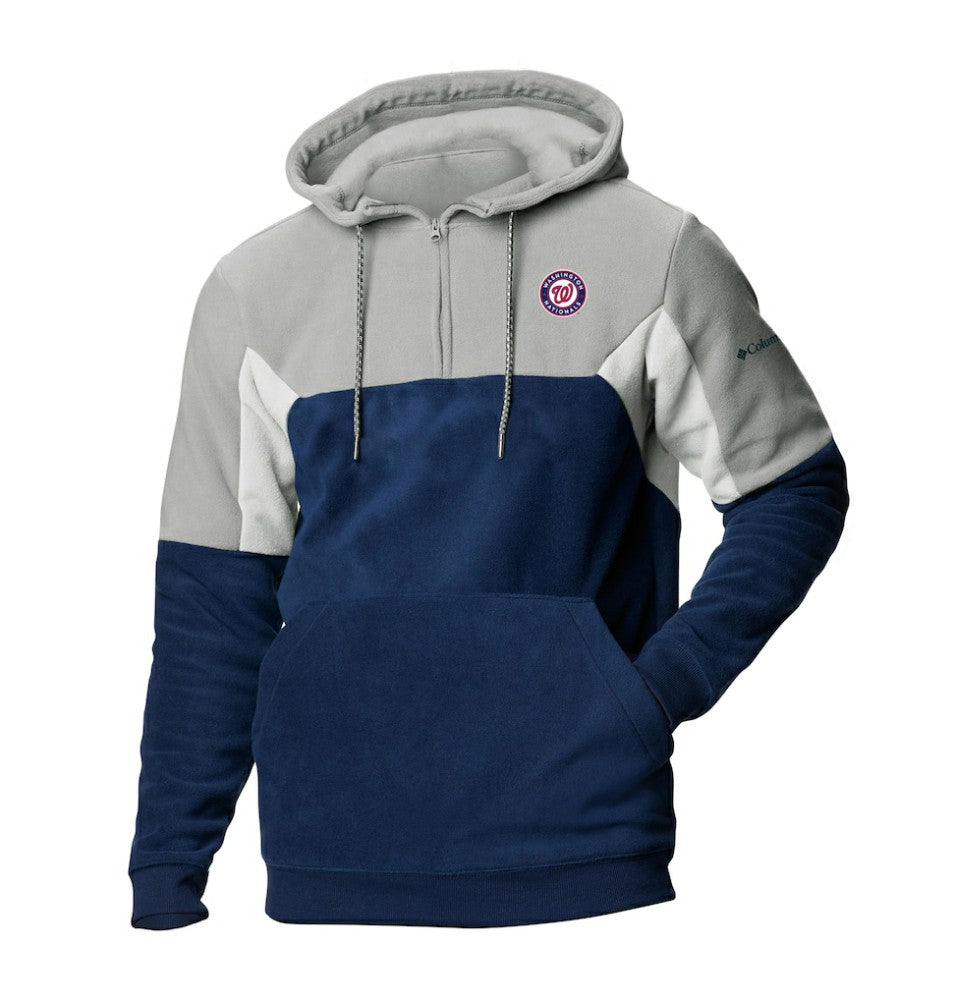 Washington Nationals Columbia Men's Lodge Fleece Quarter-Zip Hoodie - MLB Hoodies