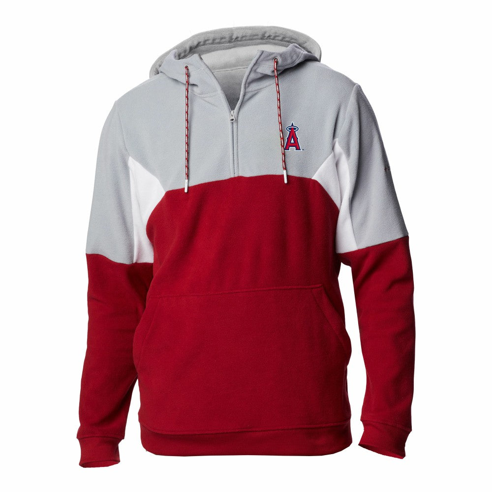 Los Angeles Angels Columbia Men's Lodge Fleece Quarter-Zip Hoodie - MLB Hoodies