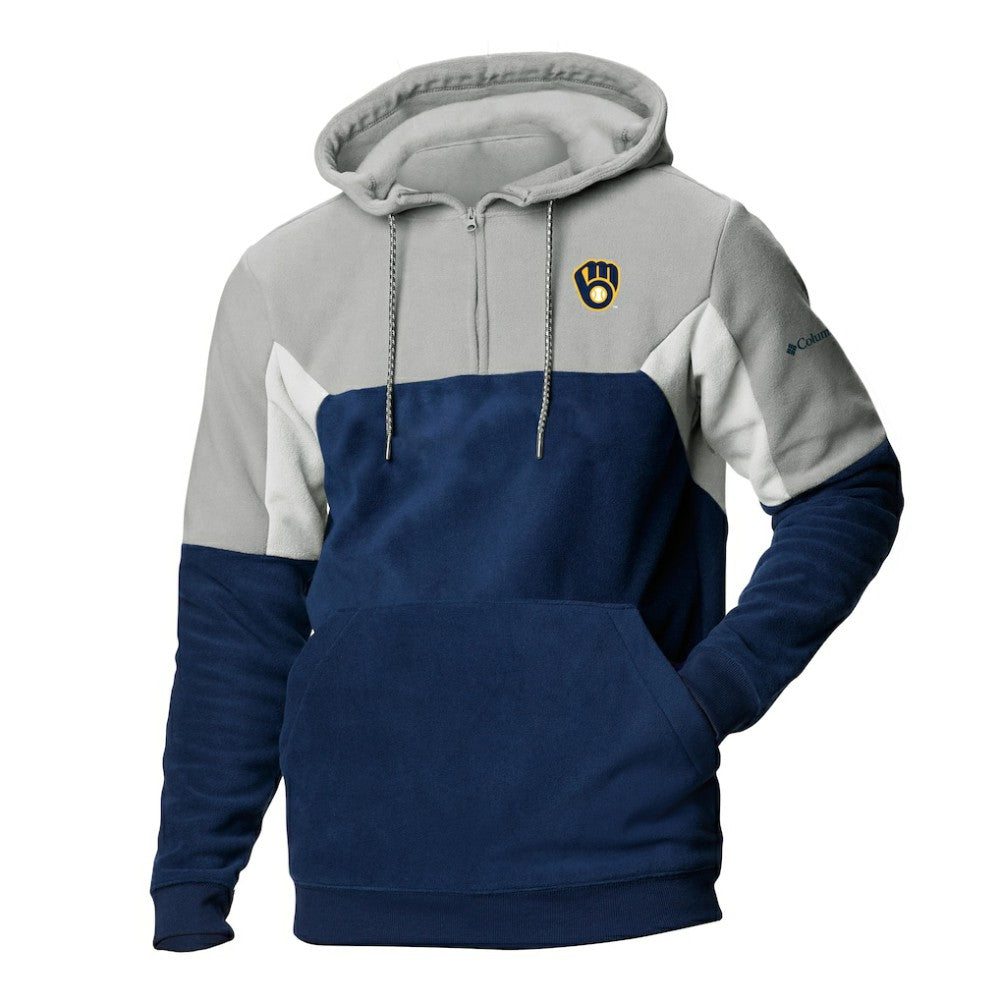 Milwaukee Brewers Columbia Lodge Fleece Quarter-Zip Hoodie - MLB Hoodies