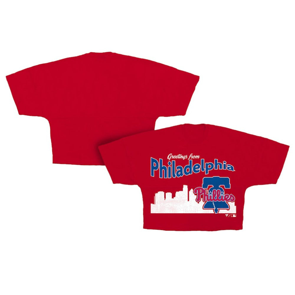 Philadelphia Phillies Fanatics Women's Cropped Jersey T-Shirt - MLB Jerseys