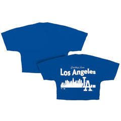 Los Angeles Dodgers Fanatics Women's Skyline Crop T-Shirt - MLB T-shirts