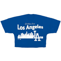 Los Angeles Dodgers Fanatics Women's Skyline Crop T-Shirt - MLB T-shirts