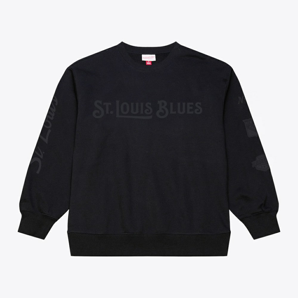 St. Louis Blues Mitchell & Ness Phantom Fleece Crew Neck Sweatshirt - NHL Sweatshirts