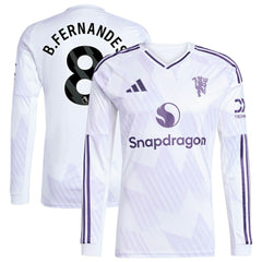 Bruno Fernandes Manchester United 2025/26 Away Replica Long Sleeve Player Jersey