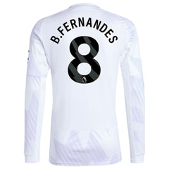 Bruno Fernandes Manchester United 2025/26 Away Replica Long Sleeve Player Jersey