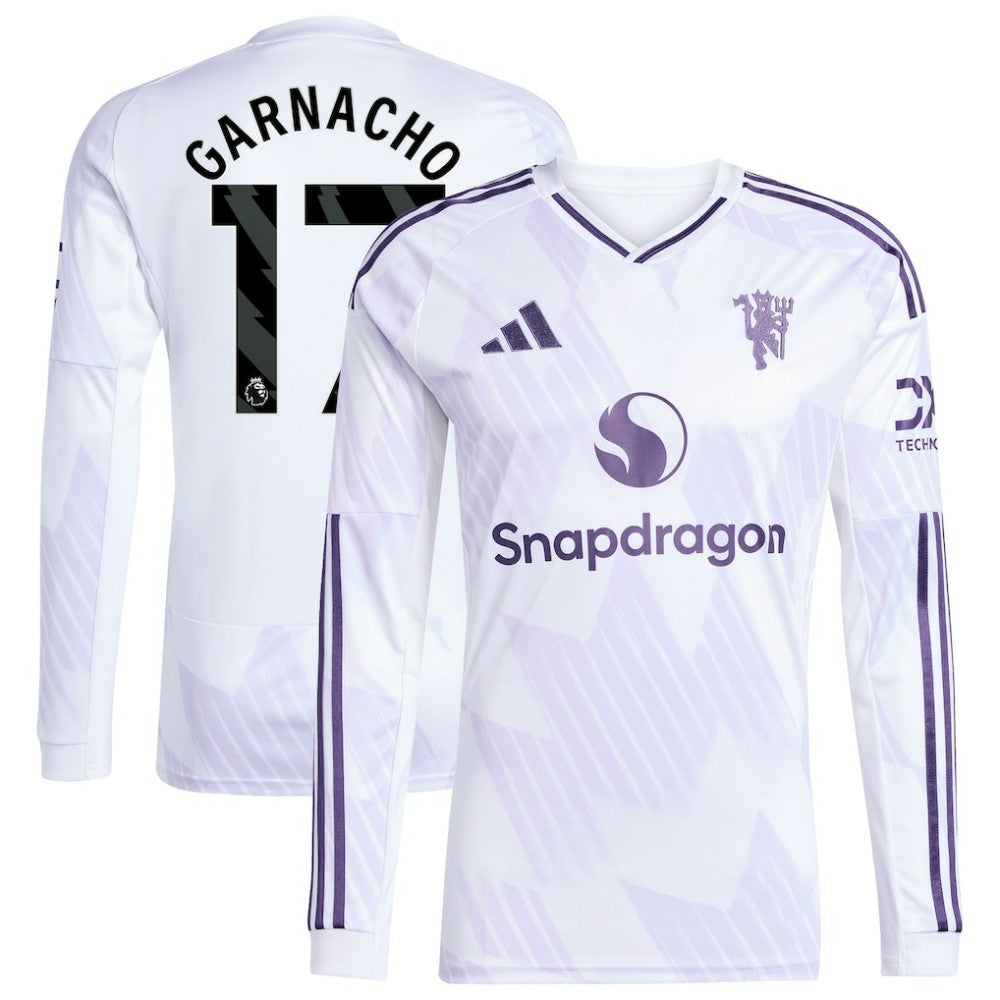 Alejandro Garnacho Manchester United 2025/26 Away Replica Long Sleeve Player Jersey