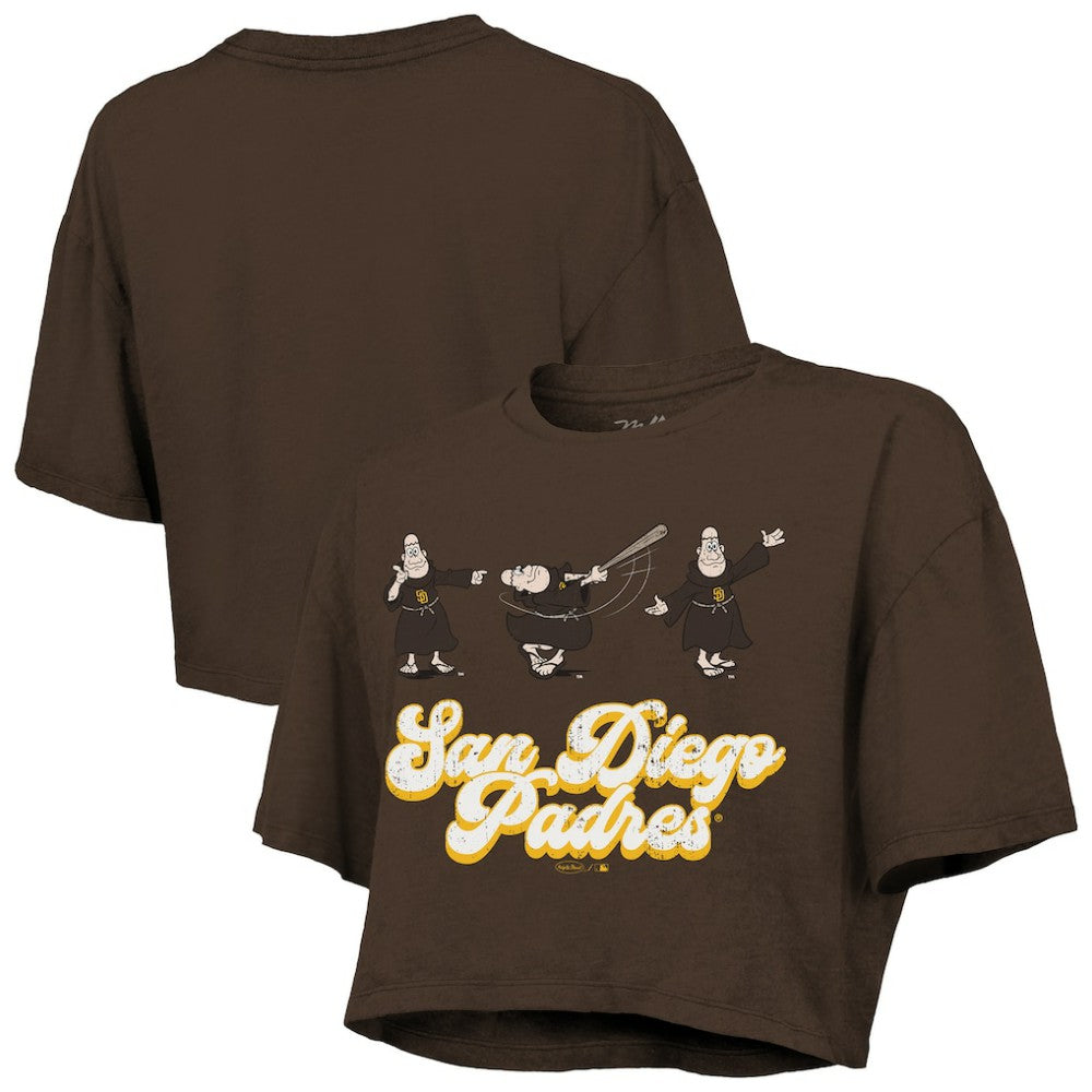 San Diego Padres Majestic Threads Women's Boxy Crop T-Shirt - MLB T-shirts