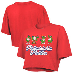 Philadelphia Phillies Majestic Threads Women's Boxy Crop T-Shirt - MLB T-shirts