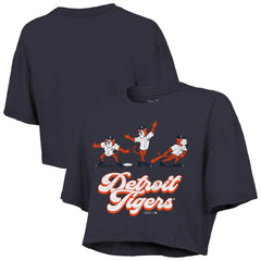 Detroit Tigers Majestic Threads Women's Boxy Crop T-Shirt - MLB T-shirts