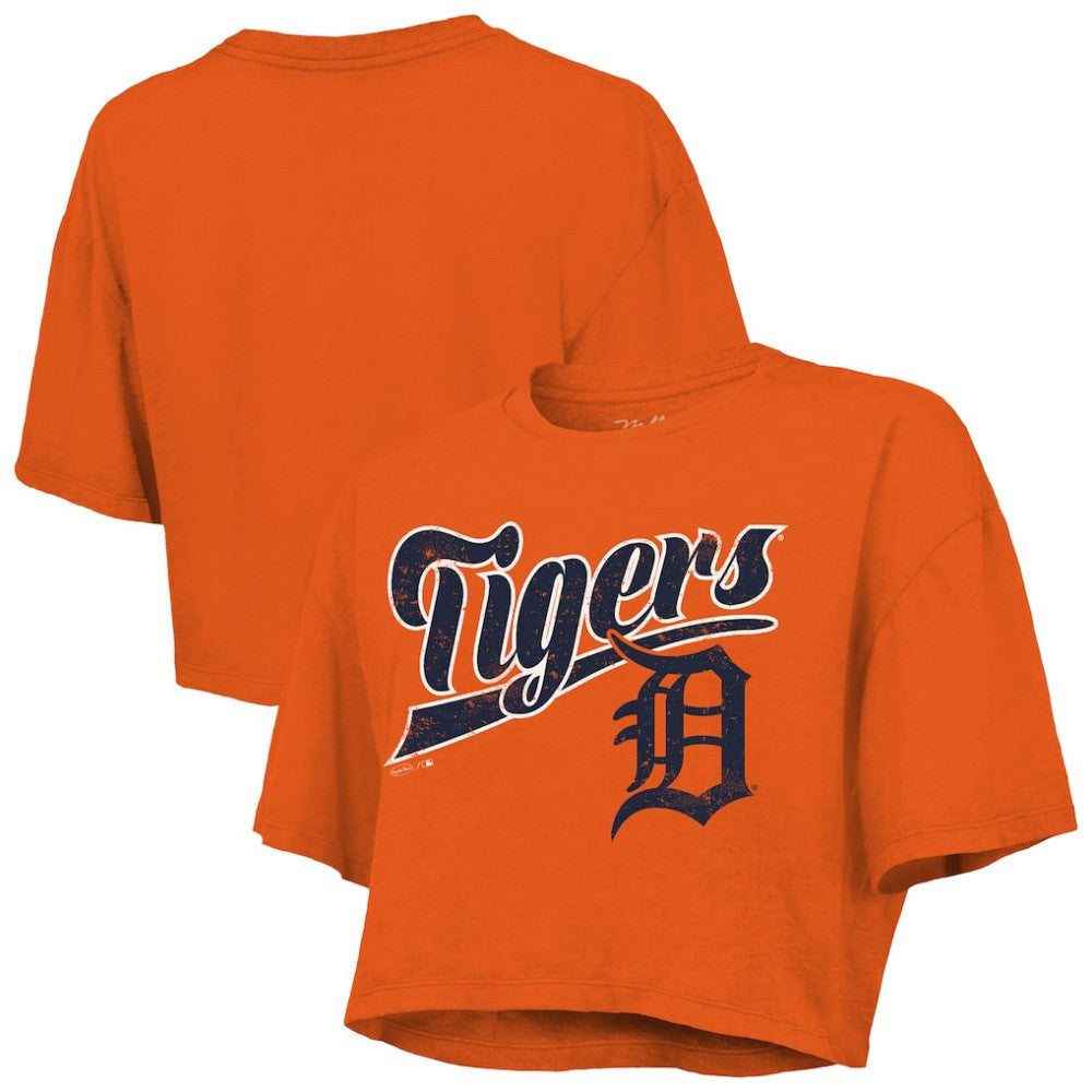Detroit Tigers Majestic Threads Women's Boxy Crop T-Shirt - MLB T-shirts