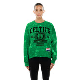 Kelly Green Boston Celtics Women's Throwback Collection Mineral Wash Crewneck Sweatshirt | NBA