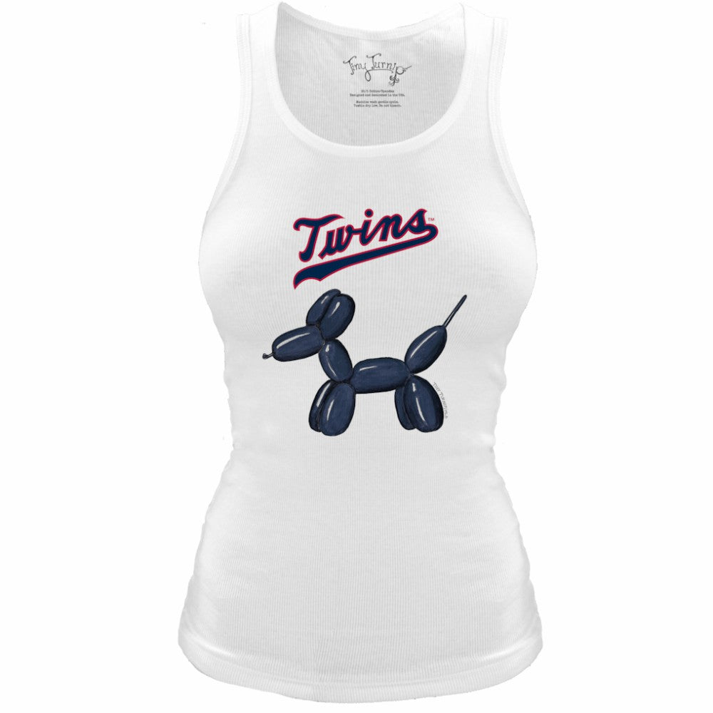 Minnesota Twins Tiny Turnip Women's Fitted Balloon Dog Tri-Blend Tank Top - MLB Tanks