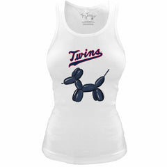 Minnesota Twins Tiny Turnip Women's Fitted Balloon Dog Tri-Blend Tank Top - MLB Tanks