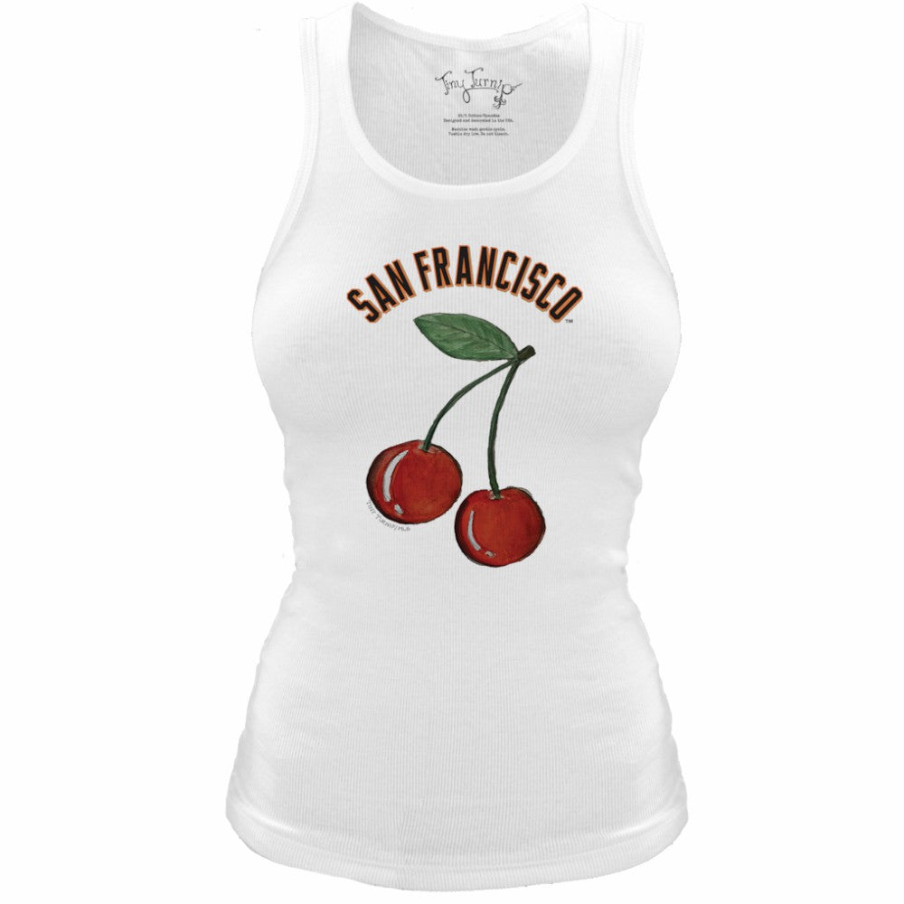 San Francisco Giants Tiny Turnip Women's Fitted Cherries Tri-Blend Tank Top - MLB Tanks
