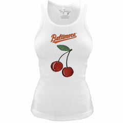Baltimore Orioles Tiny Turnip Women's Fitted Cherries Tri-Blend Tank Top - MLB Tanks