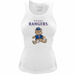 Texas Rangers Tiny Turnip Women's Fitted Teddy Bear Tri-Blend Tank Top - MLB Tanks