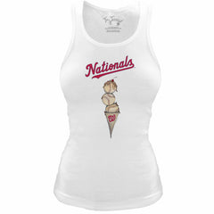 Washington Nationals Tiny Turnip Women's Fitted Triple Scoop Tri-Blend Tank Top - MLB Tanks