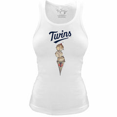 Minnesota Twins Tiny Turnip Women's Fitted Triple Scoop Tri-Blend Tank Top - MLB Tanks