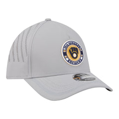 Milwaukee Brewers New Era Patch 39THIRTY A-Frame M-Crown Perforated Flex Hat - MLB Hats