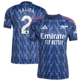 William Saliba Arsenal 2025/26 Away Replica Player Jersey