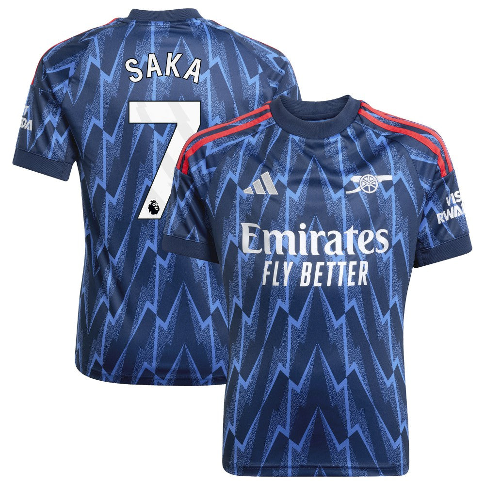 Bukayo Saka Arsenal Youth 2025/26 Away Replica Player Jersey