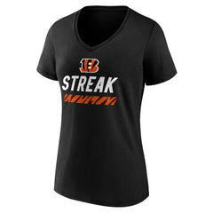 Cincinnati Bengals Women's Streak V-Neck T-Shirt | NFL Hot
