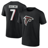 Atlanta Falcons Bijan Robinson Icon Name & Number T-Shirt | NFL On sale